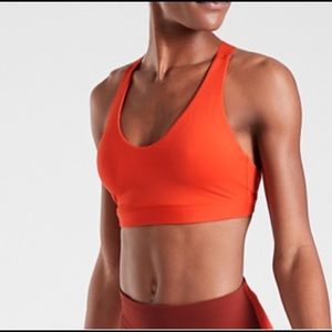Athleta ascent bra in vermillion orange Medium